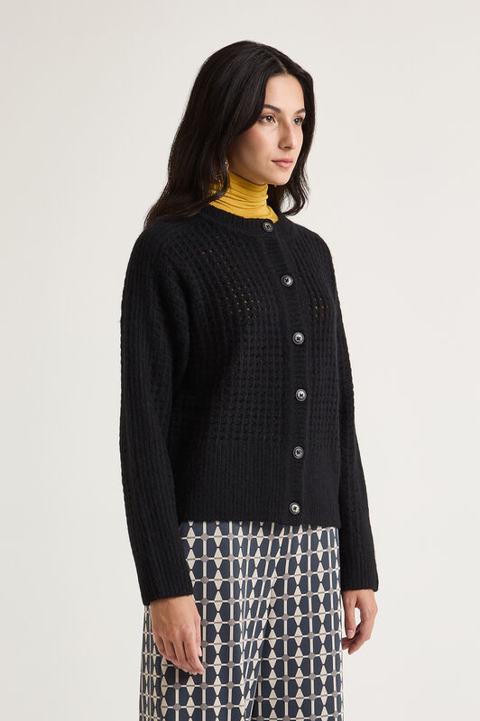 Maliparmi RECYCLE MERINO CARDIGAN Black JN369978203