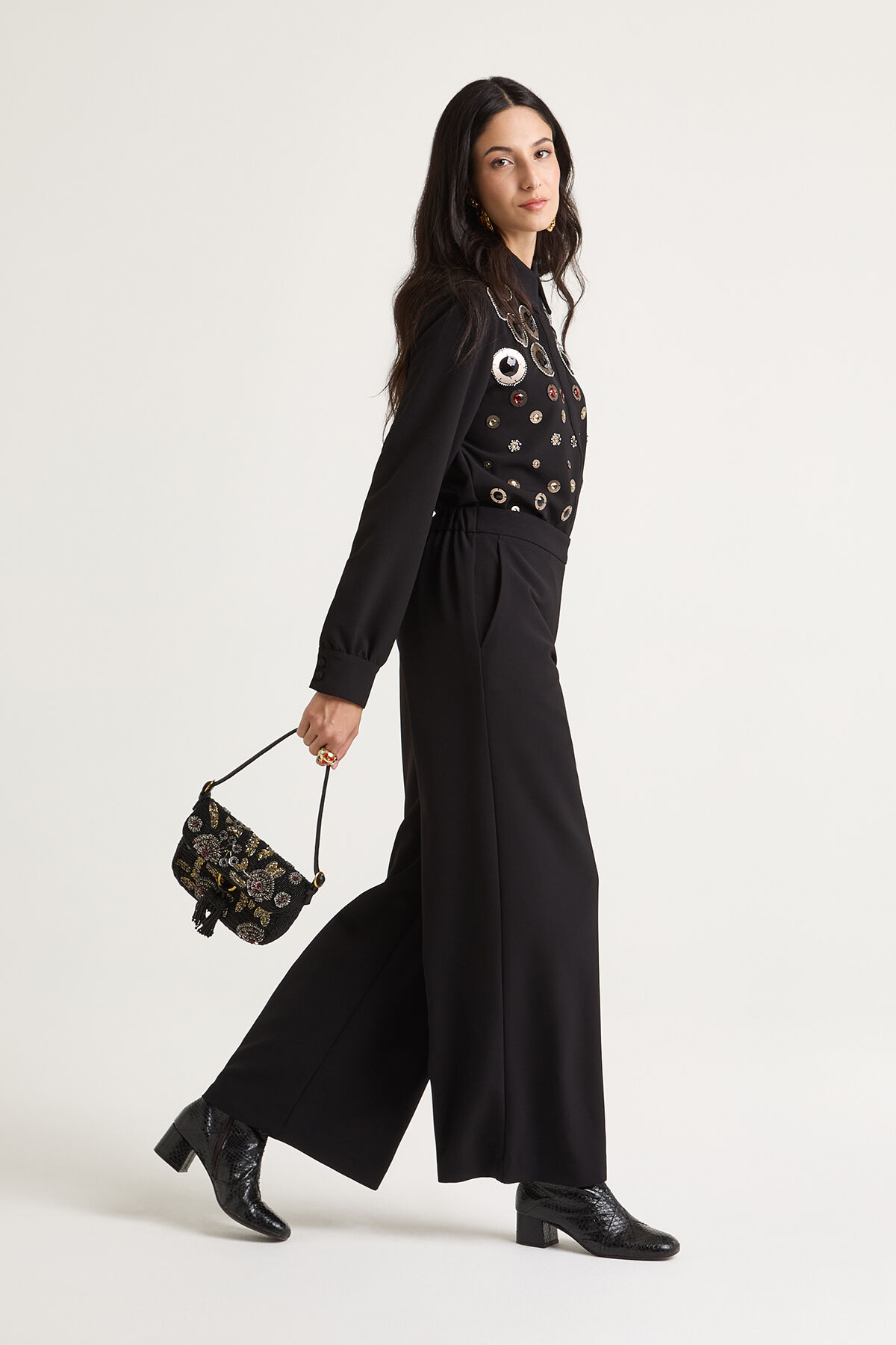 Maliparmi CADY TROUSERS Black JH805350658