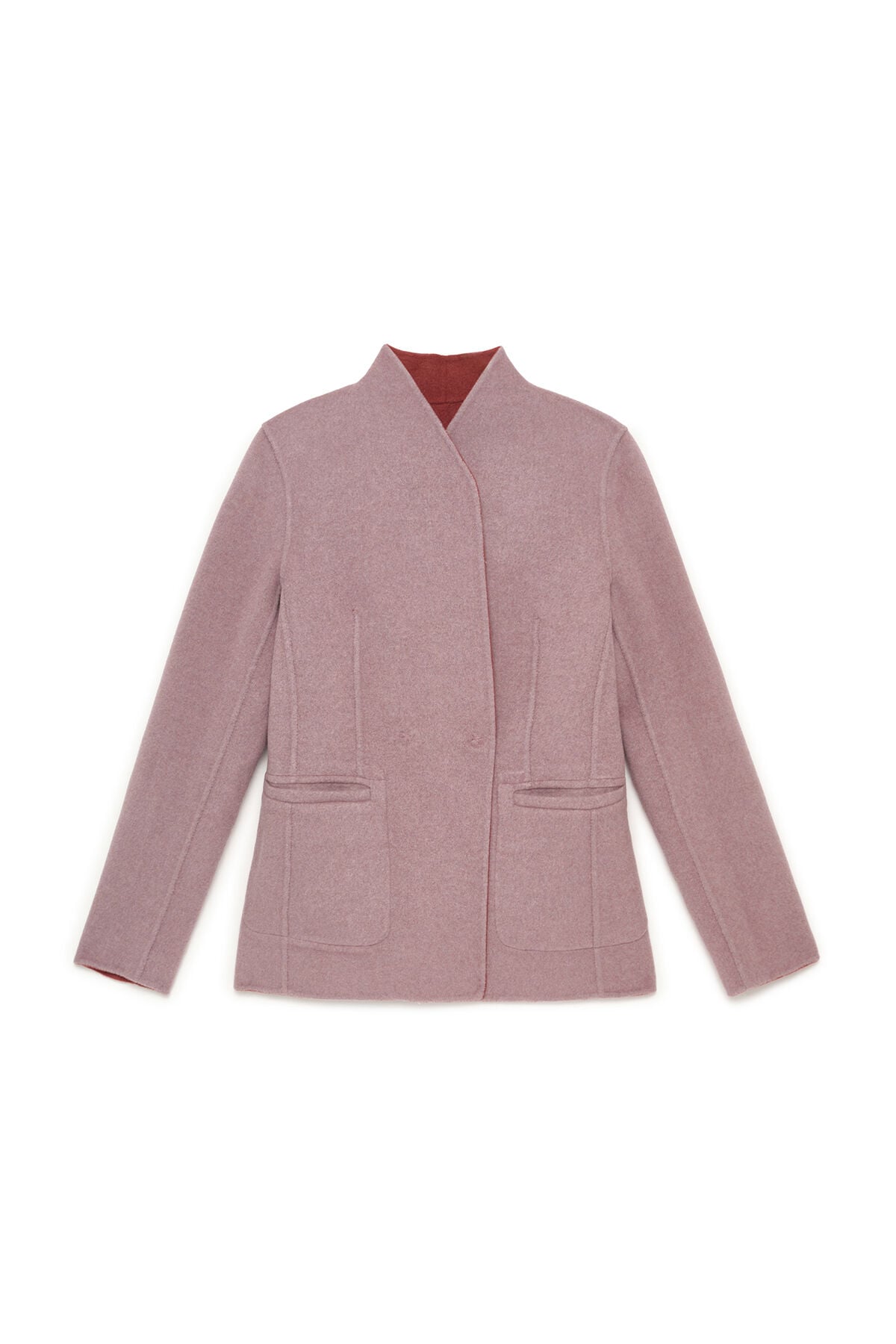 Maliparmi GIACCONE DOUBLE WOOL Bordeaux JA536320276