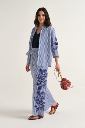 Malìparmi STRIPED FLEUR HOSE Nachtblau JH805415222