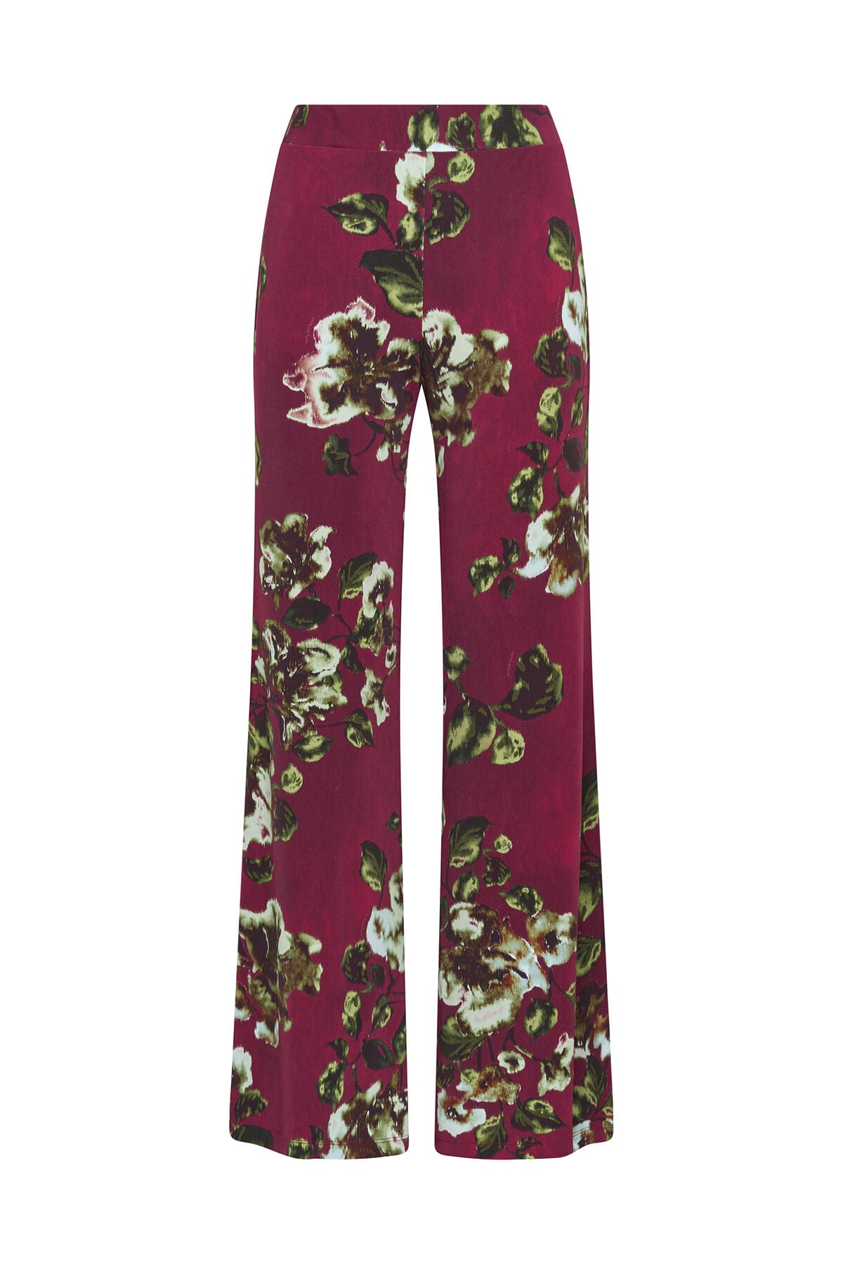 Maliparmi FROSTED BLOSSOM TROUSER Burgundy JH751570680 Maliparmi FROSTED BLOSSOM TROUSER Burgundy JH751570680