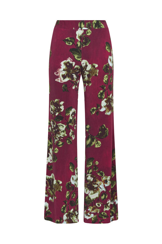 Maliparmi FROSTED BLOSSOM TROUSER Burgundy JH751570680 Maliparmi FROSTED BLOSSOM TROUSER Burgundy JH751570680
