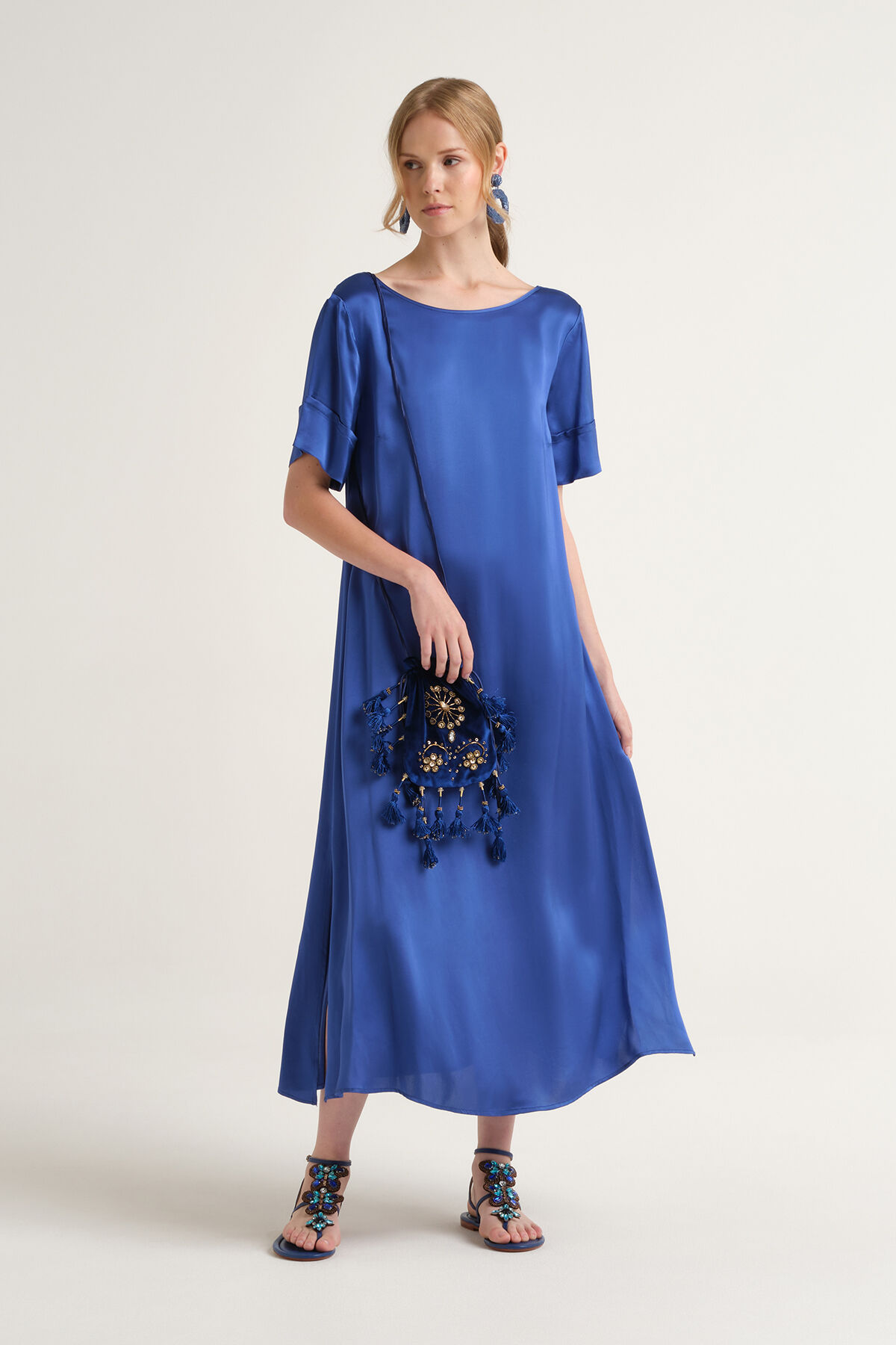 Malìparmi SHINY CADY DRESS Cobalt JF670950631