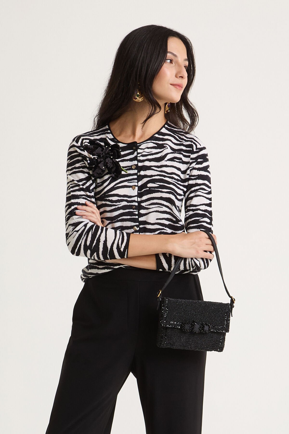 Maliparmi PRINTED KNIT CARDIGAN Natural JN355178200