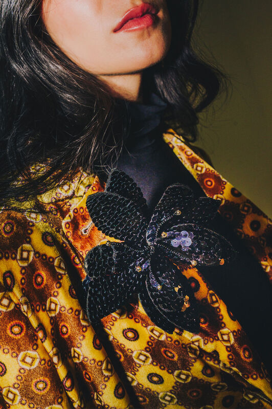 Maliparmi VELVET PRINTS JACKET Yellow JD645260092