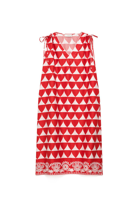 Malìparmi OPTICAL BRODERIE DRESS Red JF669315216