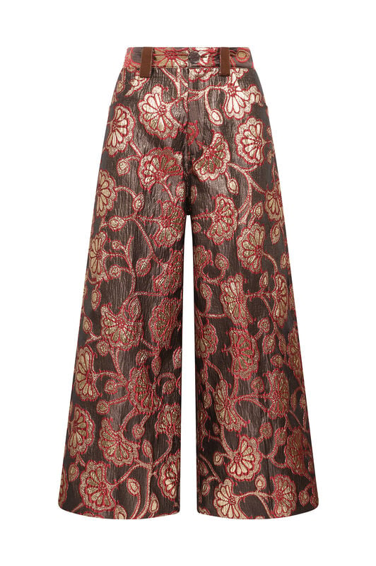 Maliparmi GILDED GARDEN TROUSER Burgundy JH804050680 Maliparmi GILDED GARDEN TROUSER Burgundy JH804050680