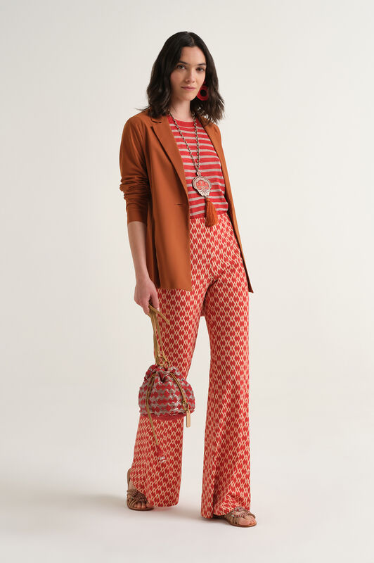 Malìparmi DIAMOND GLOW TROUSERS Red JH719570674