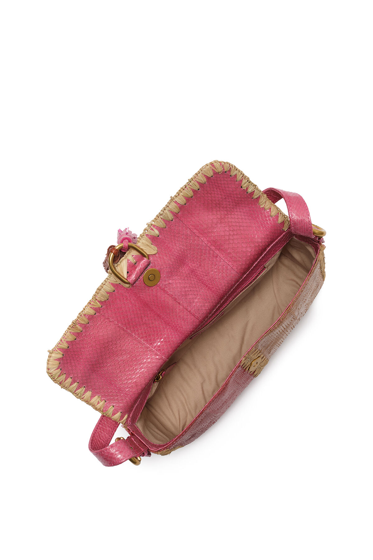 Malìparmi PATCHWORK THREAD BAGUETTE BAG Pink BT001301563