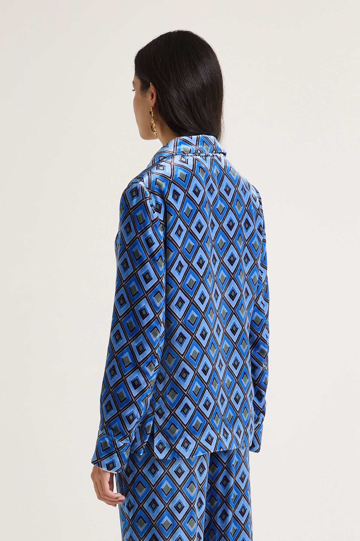 Maliparmi VELVET PRINTS JACKET Blue JD645260092