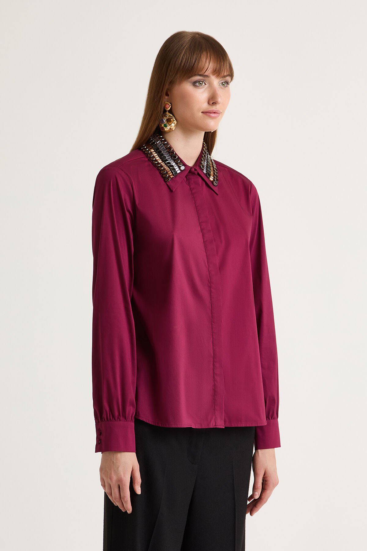 Maliparmi SPARKLE POPELINE SHIRT Must JM556415214 Maliparmi SPARKLE POPELINE SHIRT Must JM556415214