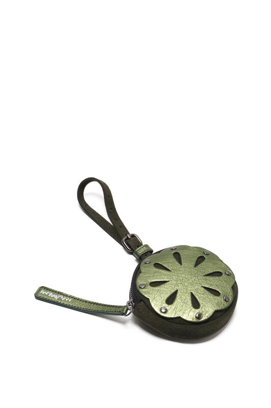 Maliparmi POUCH LEATHER BLOOM Verde Scuro OP010001574 Maliparmi POUCH LEATHER BLOOM Verde Scuro OP010001574
