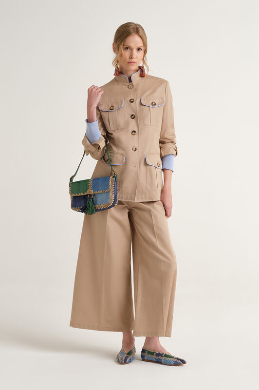 Malìparmi STRETCH COTTON STEPPMANTEL Sand JA535910212