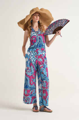 Malìparmi HIPPIE LOTUS TROUSERS Light Blue JH805370671