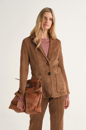 Maliparmi GIACCA CORDUROY VELVET Cammello JD649761060