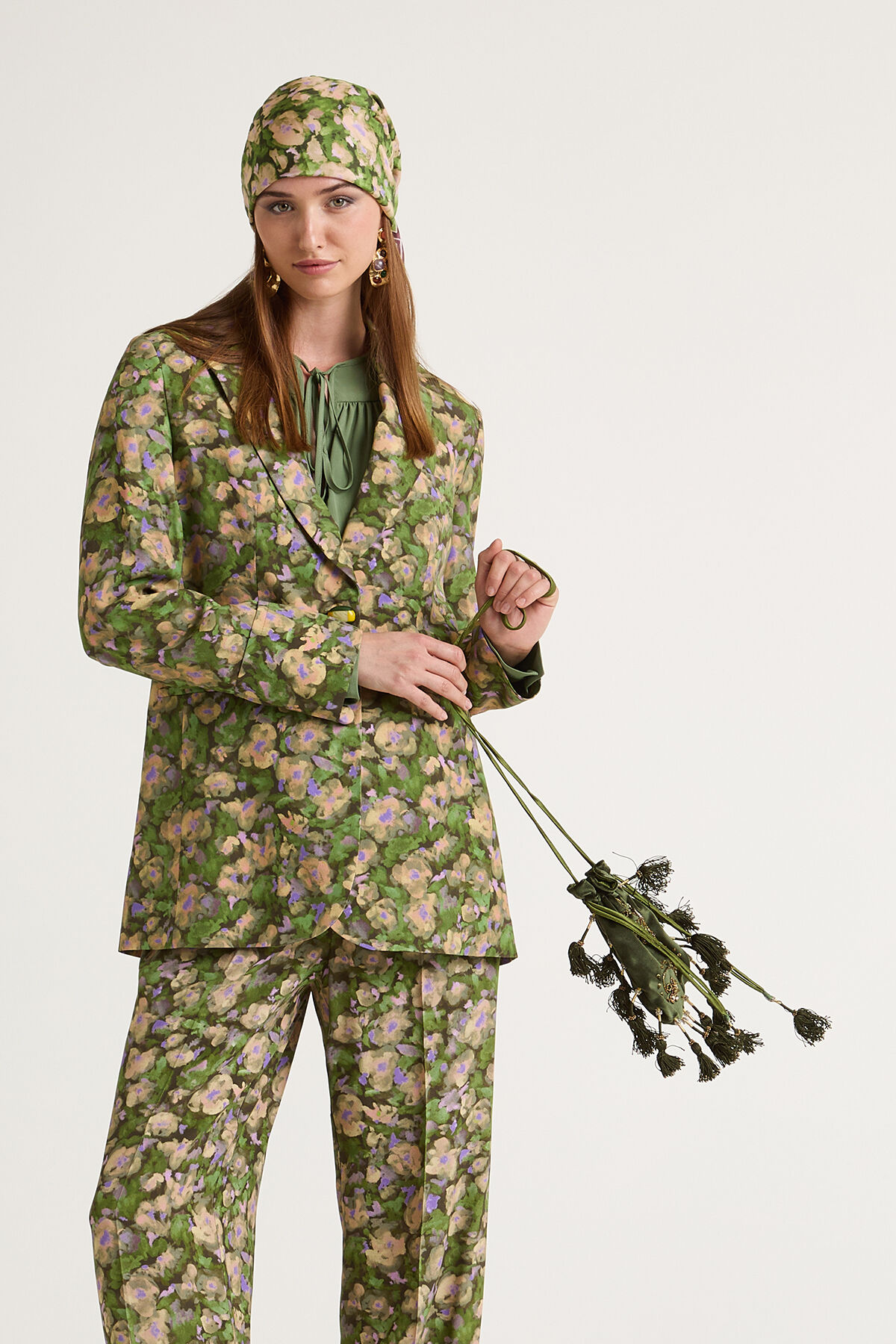 Maliparmi FLORAL SYMPHONY JACKET Green JD647750651 Maliparmi FLORAL SYMPHONY JACKET Green JD647750651
