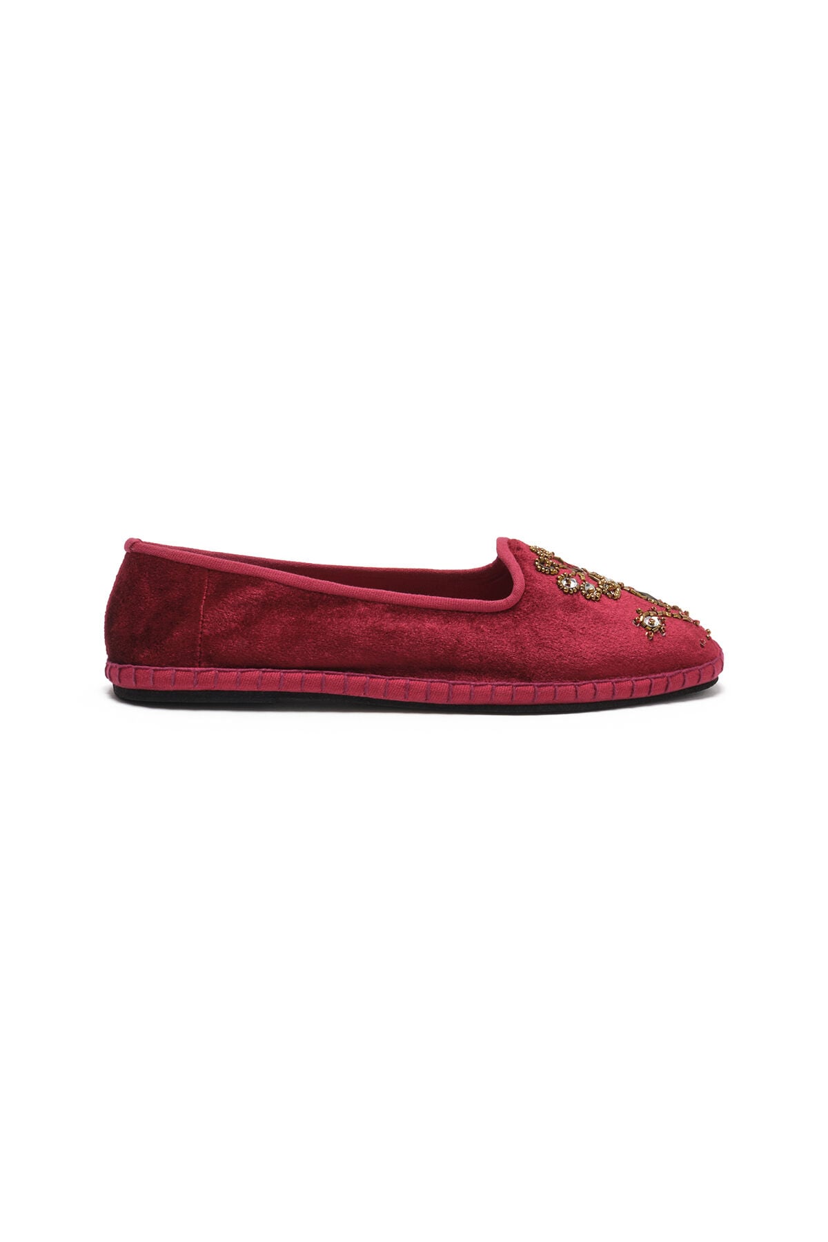Maliparmi THE PRECIOUS VELVET BABOUCHE BIJOUX Bordeaux SB007861039 Maliparmi THE PRECIOUS VELVET BABOUCHE BIJOUX Bordeaux SB007861039