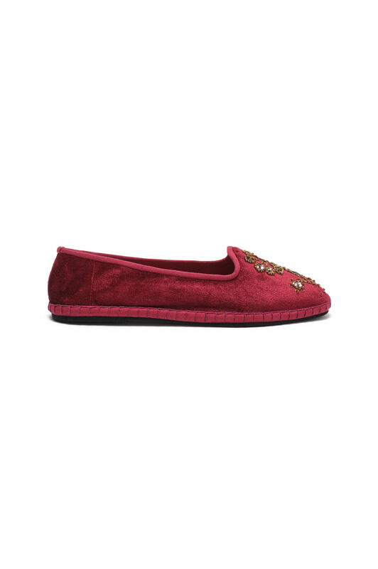 Maliparmi THE PRECIOUS VELVET BABOUCHE BIJOUX Bordeaux SB007861039 Maliparmi THE PRECIOUS VELVET BABOUCHE BIJOUX Bordeaux SB007861039