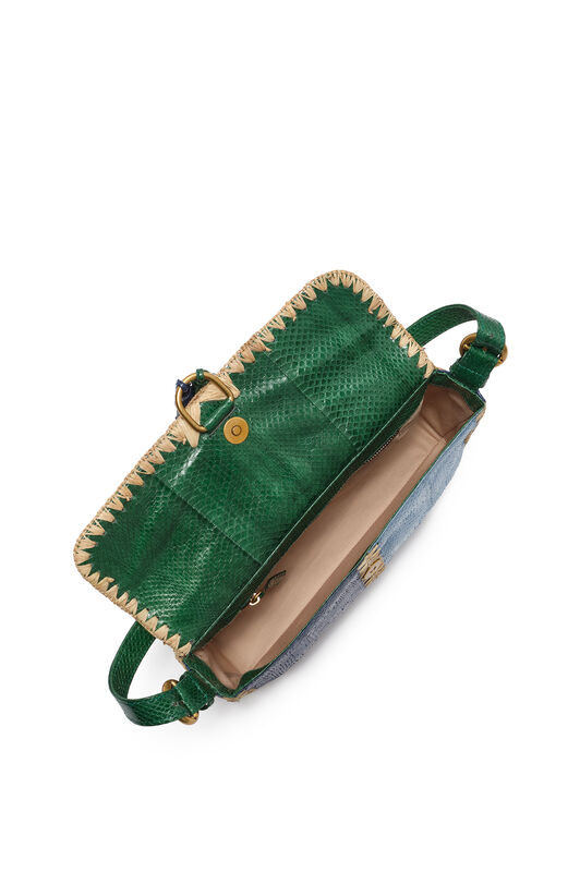 Malìparmi PATCHWORK THREAD BAGUETTE BAG Light Blue BT001301563