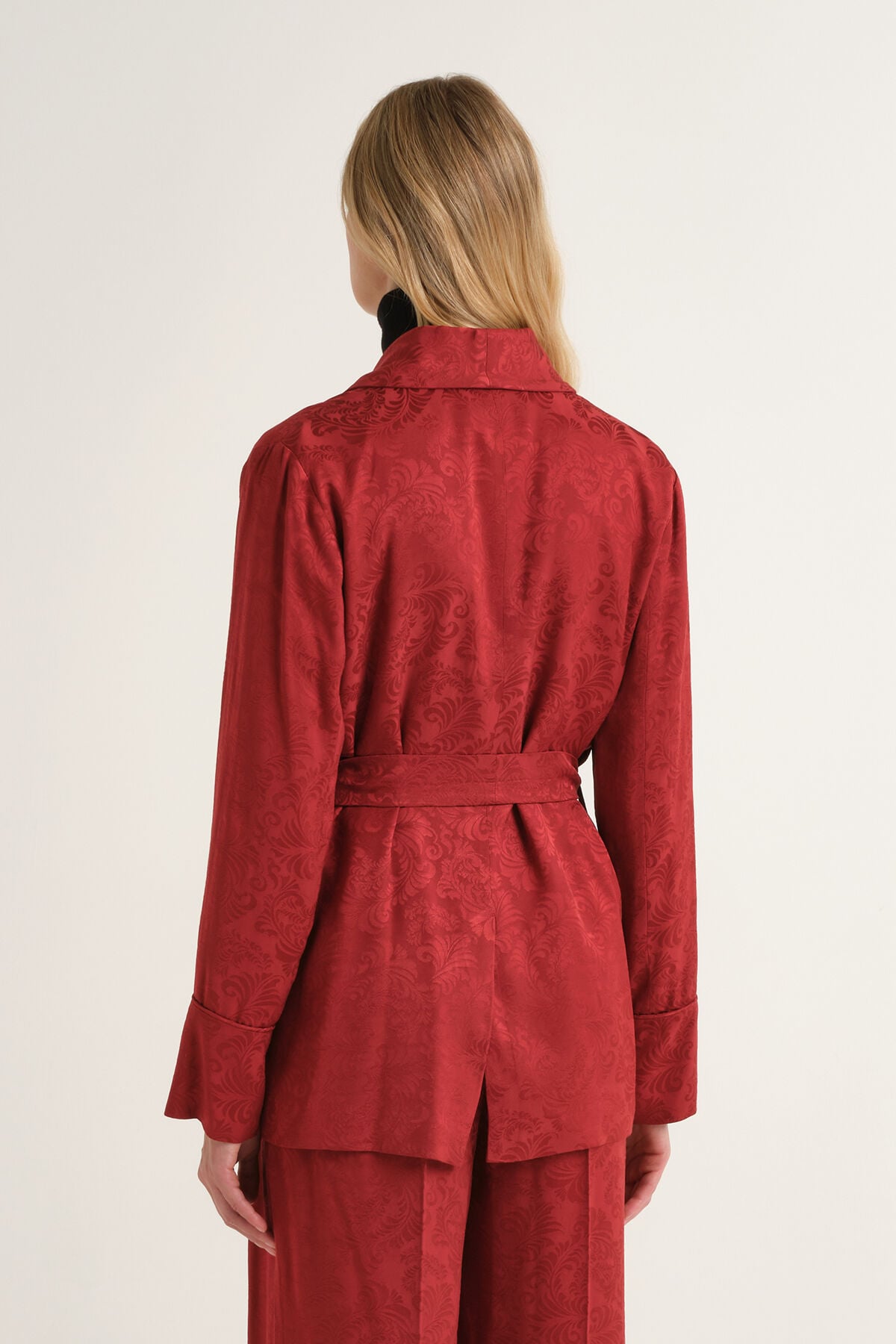 Maliparmi DAMASK JACQUARD BLAZER Dark Orange JD648850684 Maliparmi DAMASK JACQUARD BLAZER Dark Orange JD648850684
