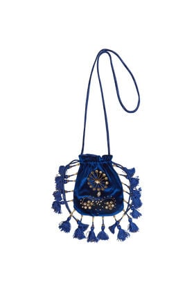 Malìparmi THE PRECIOUS VELVET POCHETTE Bleu Marine OP009561039