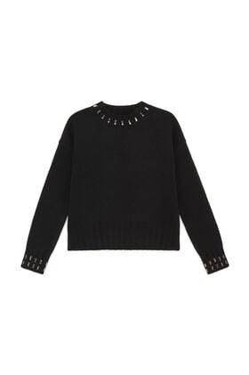 Maliparmi WOOL EMBROIDERY KNIT Black JQ512875100 Maliparmi WOOL EMBROIDERY KNIT Black JQ512875100
