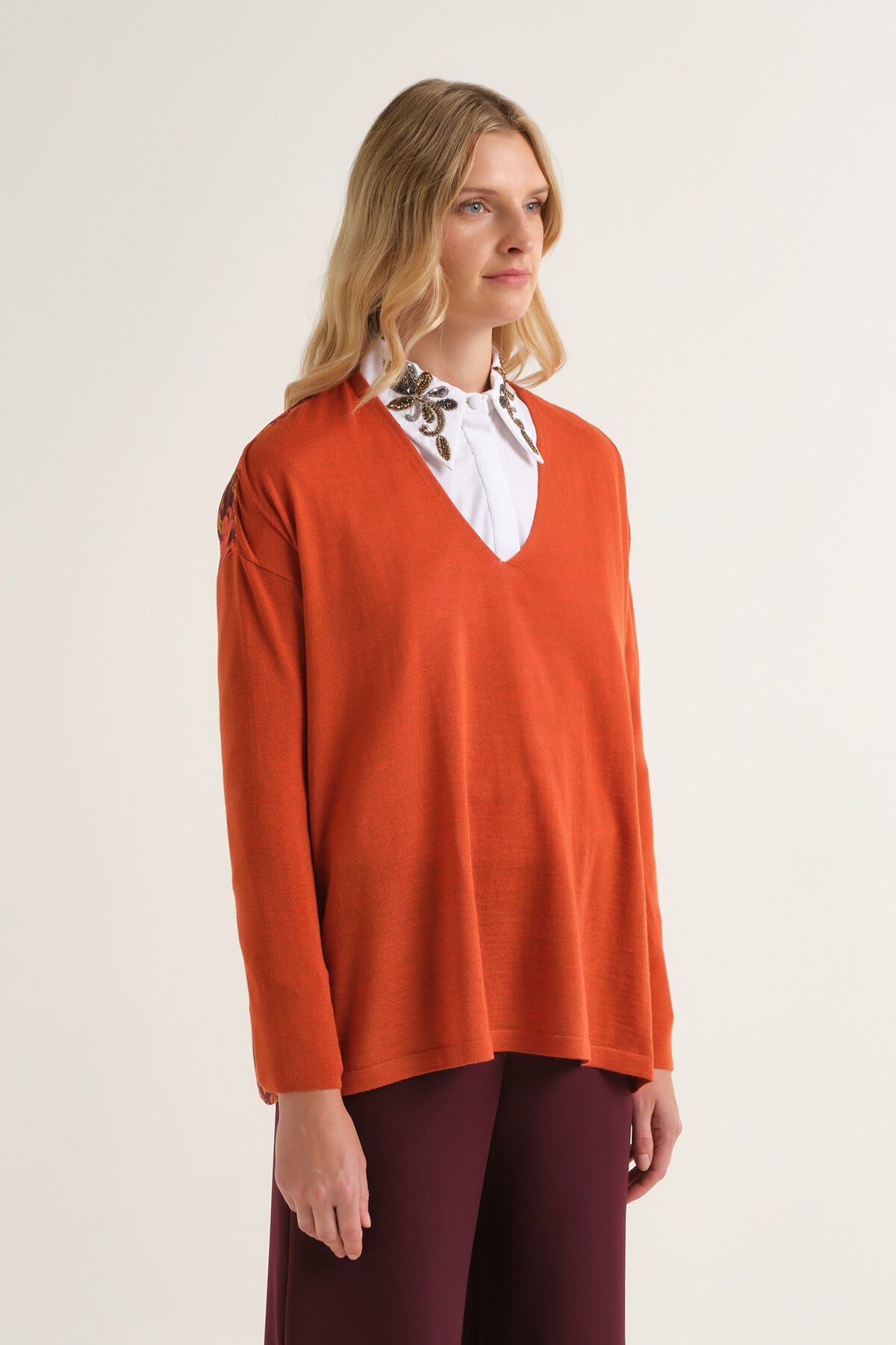 Maliparmi MAGLIA NEW MERINOS BLEND Ruggine JQ512778199