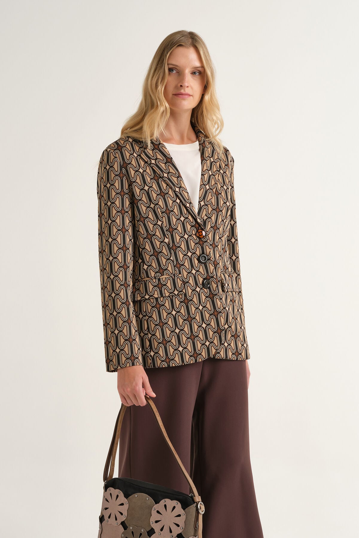 Maliparmi OPTICAL CHAIN BLAZER Black JD649870681 Maliparmi OPTICAL CHAIN BLAZER Black JD649870681