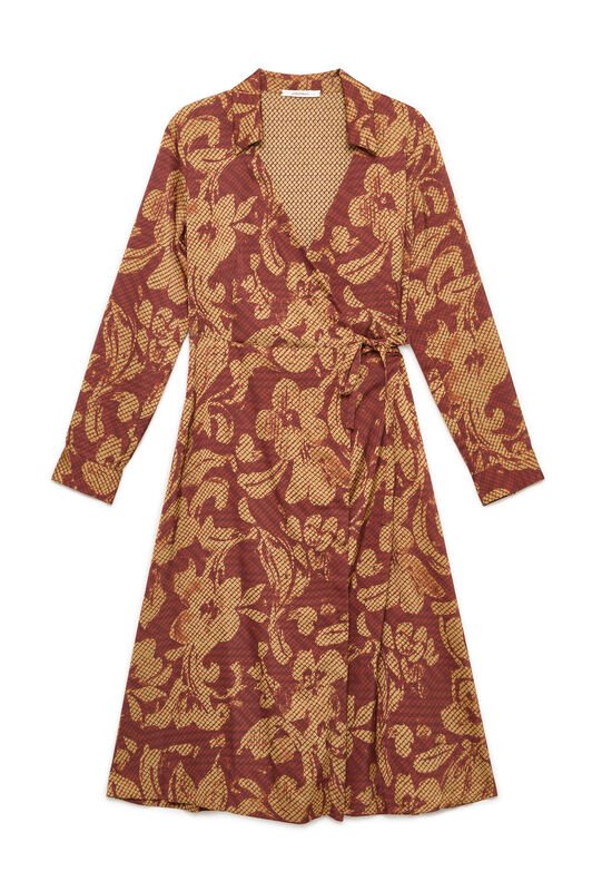 Maliparmi SWEET FOLIAGE DRESS Red JF673150688 Maliparmi SWEET FOLIAGE DRESS Red JF673150688