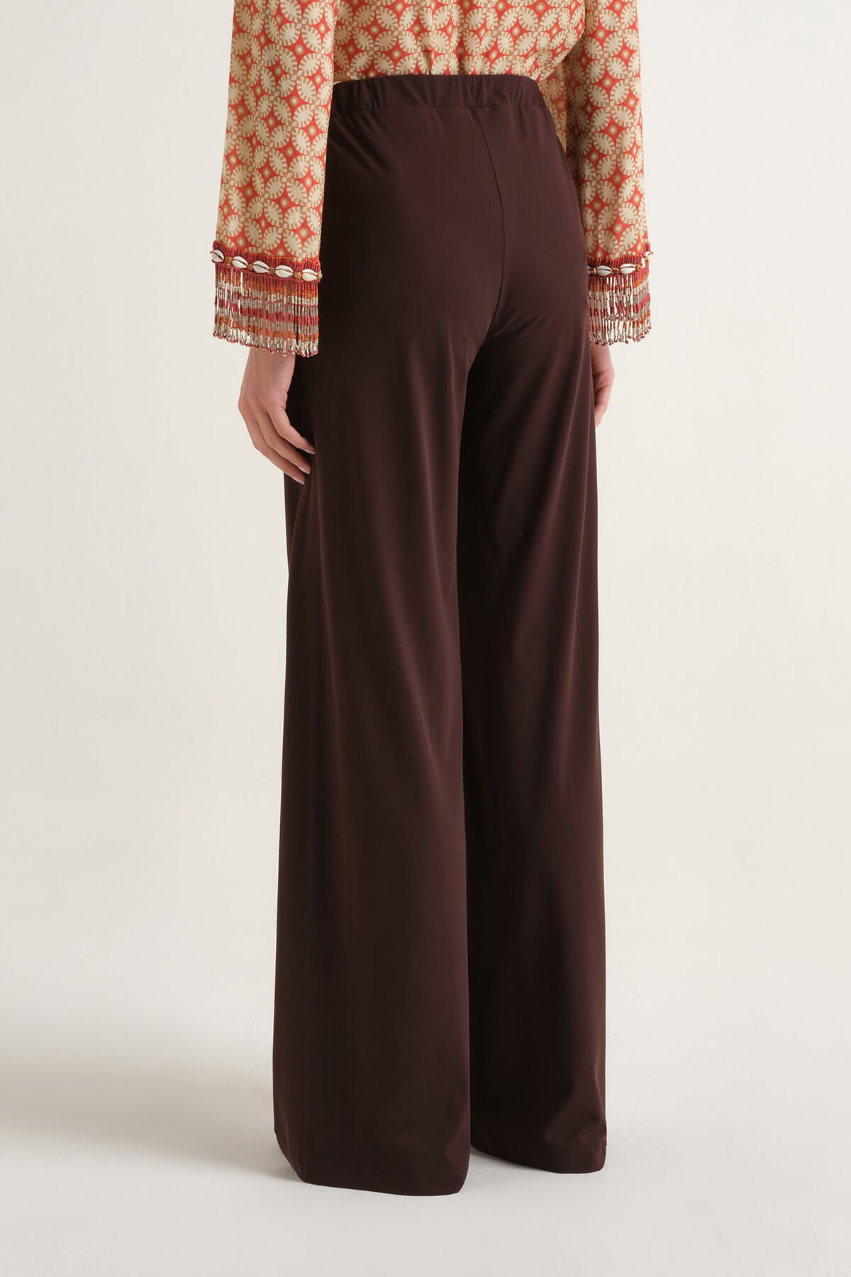 Malìparmi SOFT JERSEY TROUSERS Dark Brown JH753070210