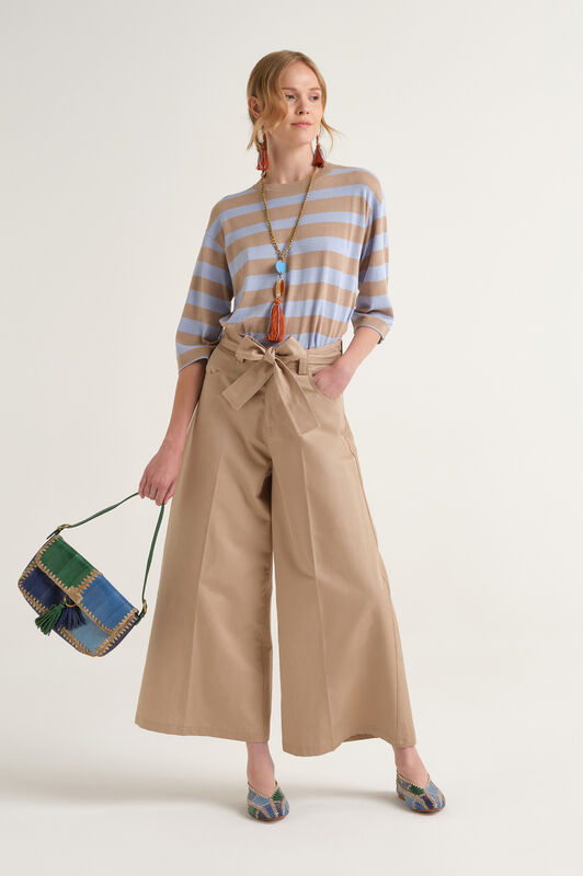 Malìparmi STRETCH COTTON TROUSERS Sand JH804010212