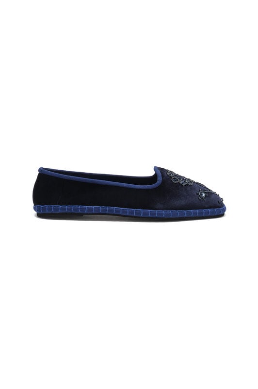 Malìparmi THE PRECIOUS VELVET BABOUCHE-BIJOUX NavyBlue SB007861039