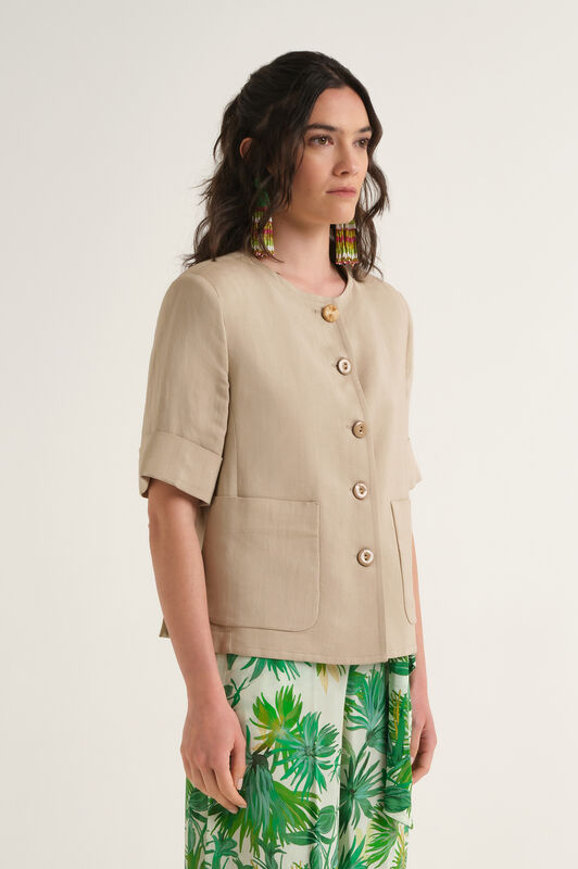 Malìparmi TIMELESS LINEN JACKET Sand JD648140106