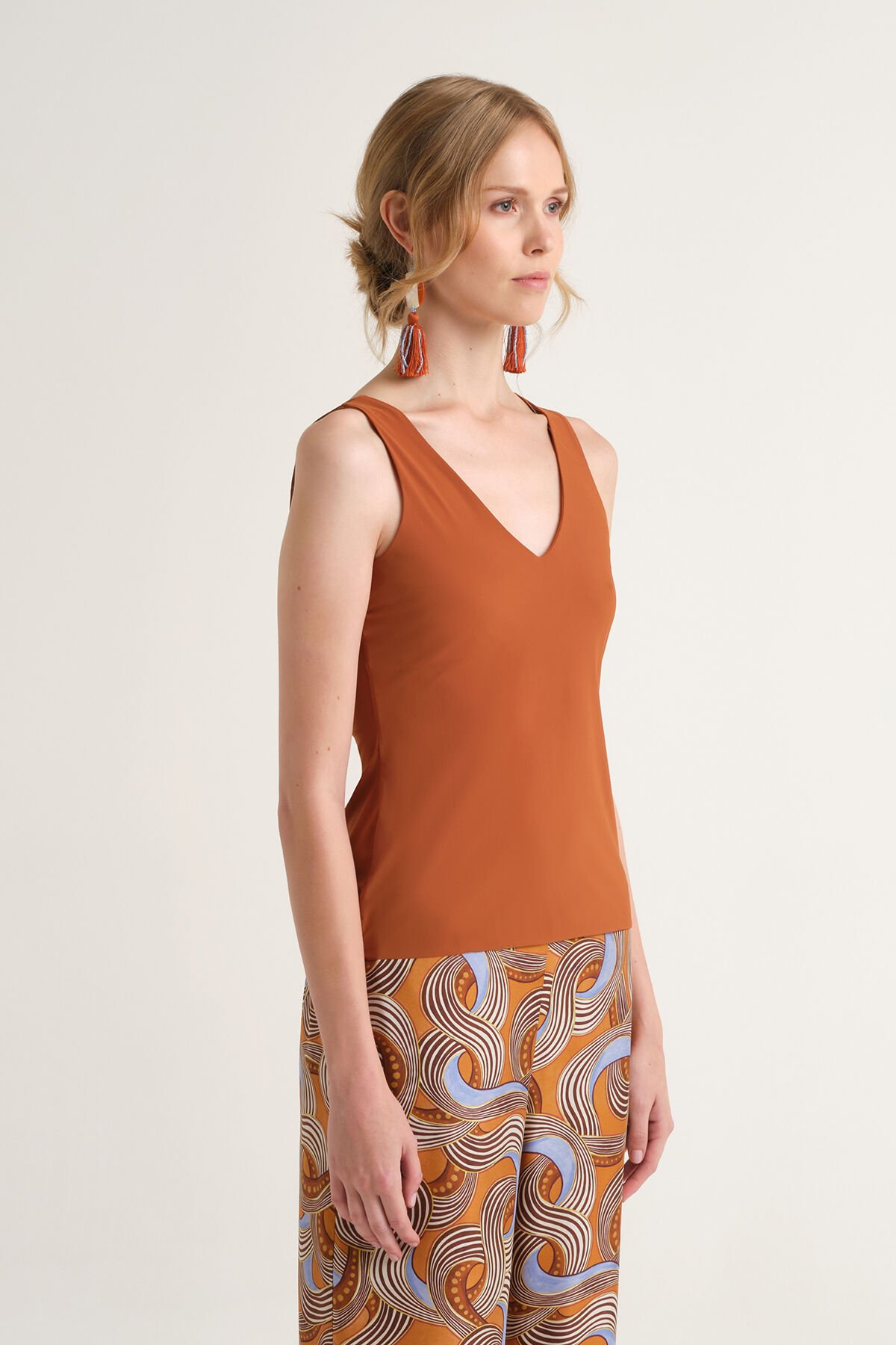 Malìparmi SOFT JERSEY TOP Caramel JP556470210