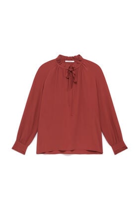 Maliparmi FLUID CREPE SHIRT Burgundy JM559750672