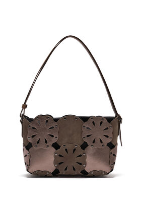 Maliparmi FLOWER BAG LEATHER BLOOM Old Silver BH031101574