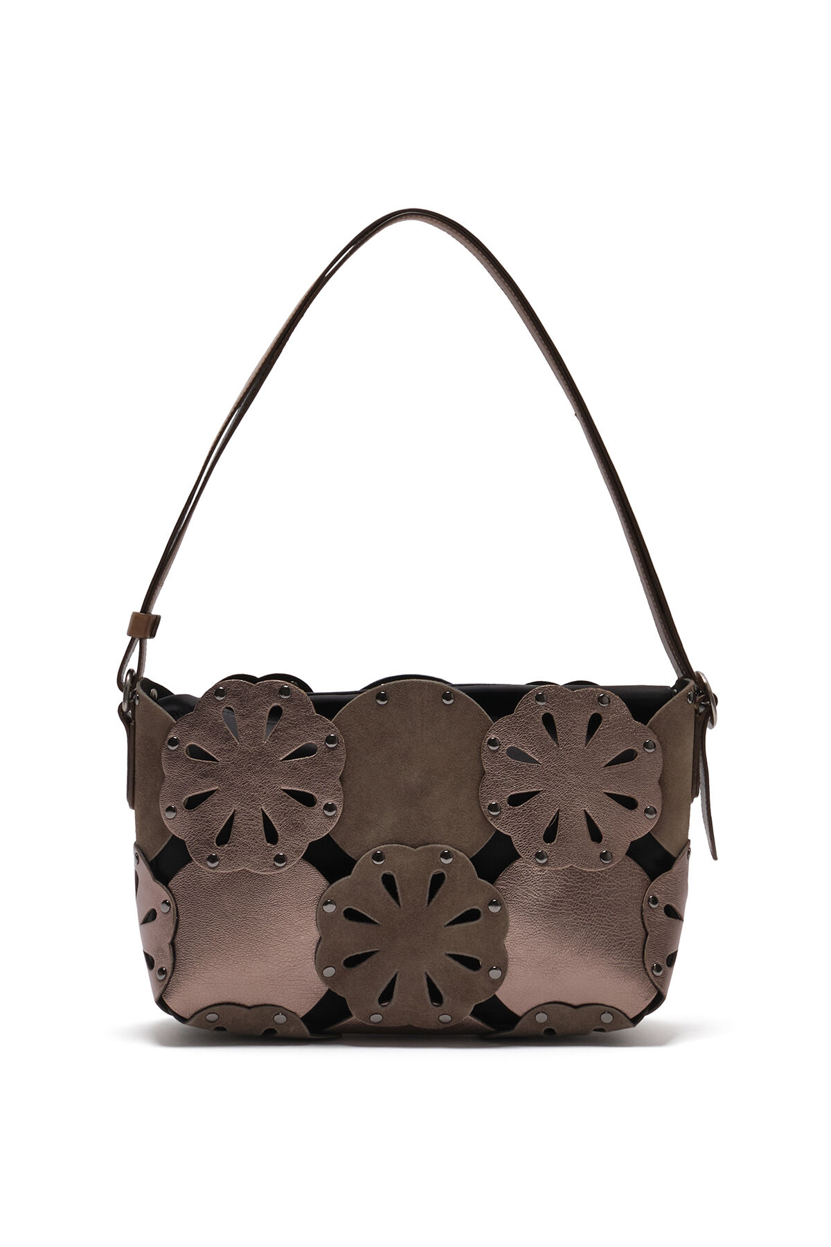 Maliparmi FLOWER BAG LEATHER BLOOM Old Silver BH031101574 Maliparmi FLOWER BAG LEATHER BLOOM Old Silver BH031101574