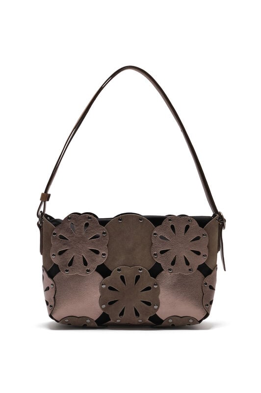 Maliparmi FLOWER BAG LEATHER BLOOM Old Silver BH031101574 Maliparmi FLOWER BAG LEATHER BLOOM Old Silver BH031101574