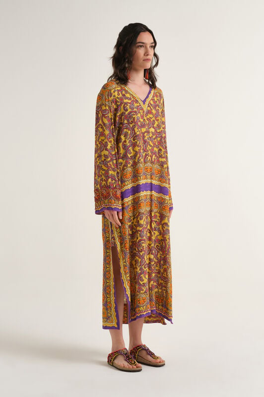 Malìparmi SUNSET PAISLEY DRESS Yellow JF672450662