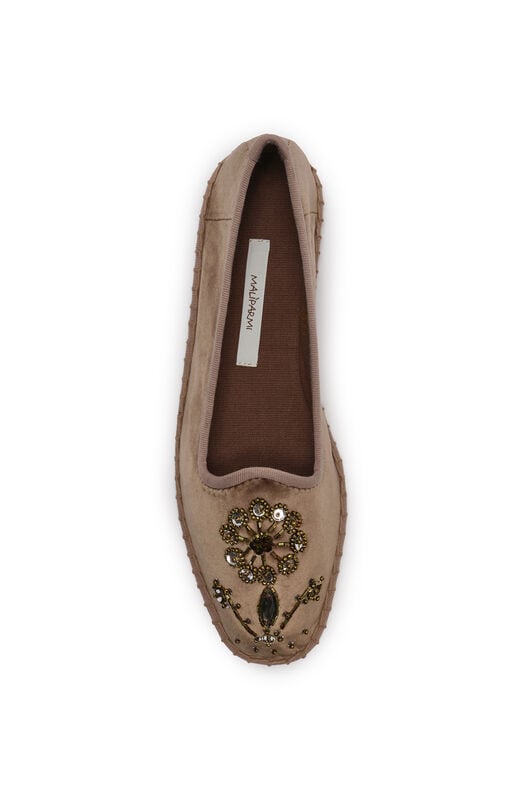 Maliparmi THE PRECIOUS VELVET BABOUCHE-BIJOUX Taupe SB007861039 Maliparmi THE PRECIOUS VELVET BABOUCHE-BIJOUX Taupe SB007861039