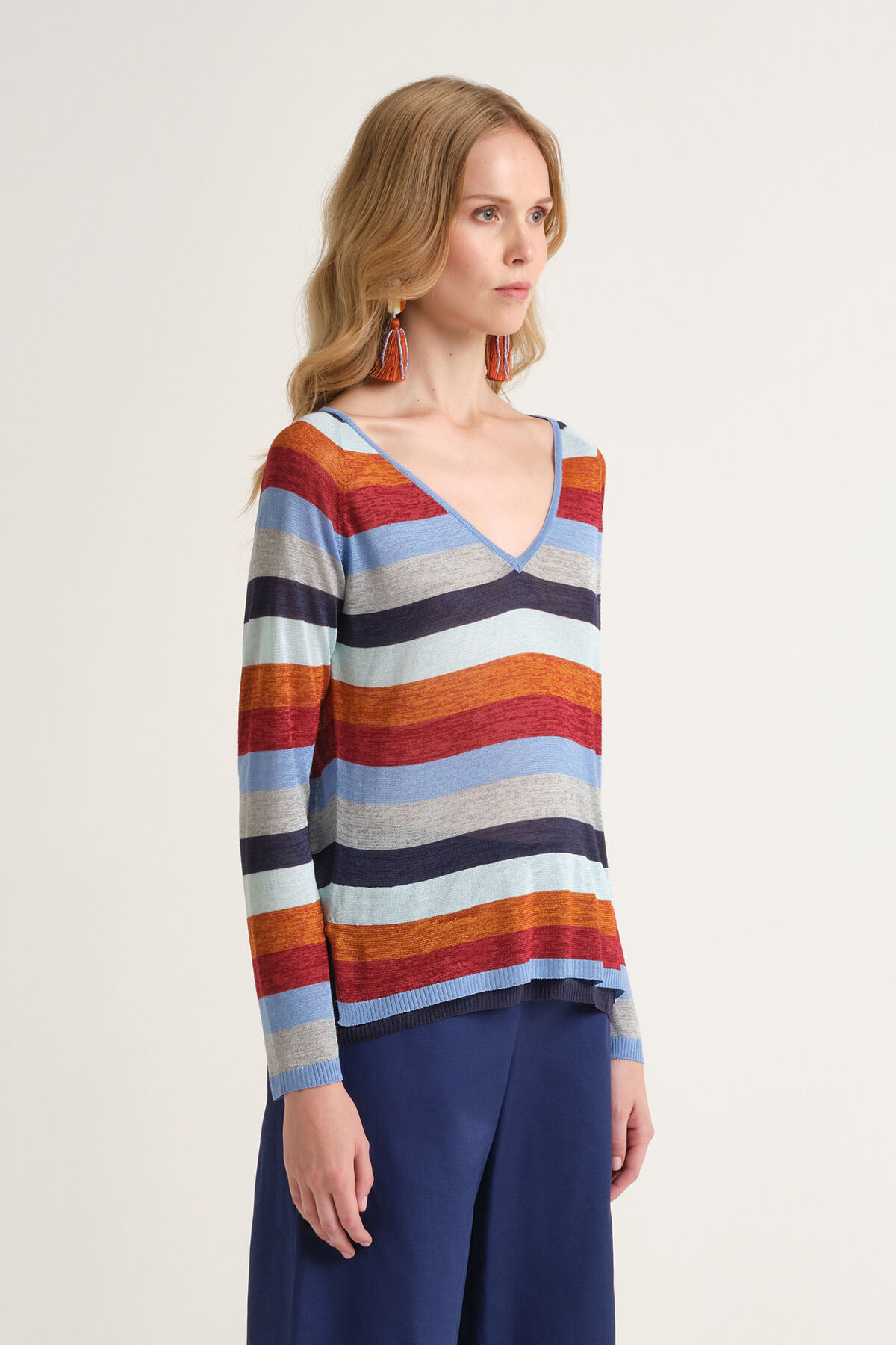 Malìparmi VISCOSE FLUID PULLOVER Hellblau JQ512177100