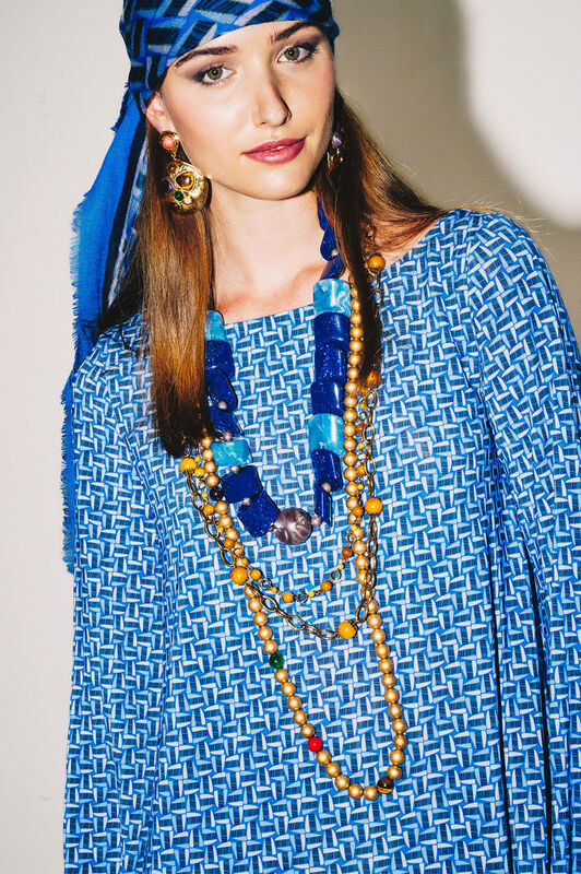 Maliparmi MALI STONES JERSEY DRESS Blue JF668970656