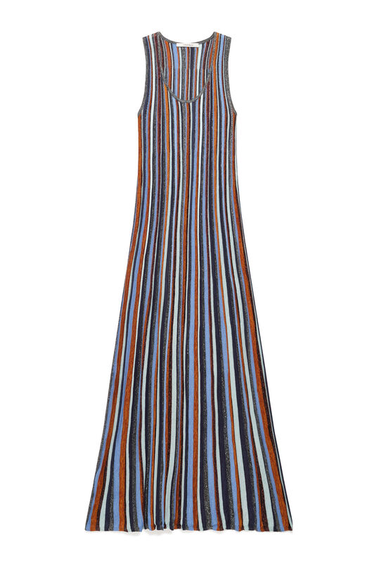 Malìparmi FLEXAGE STRIPES DRESS Light Blue JF951378211