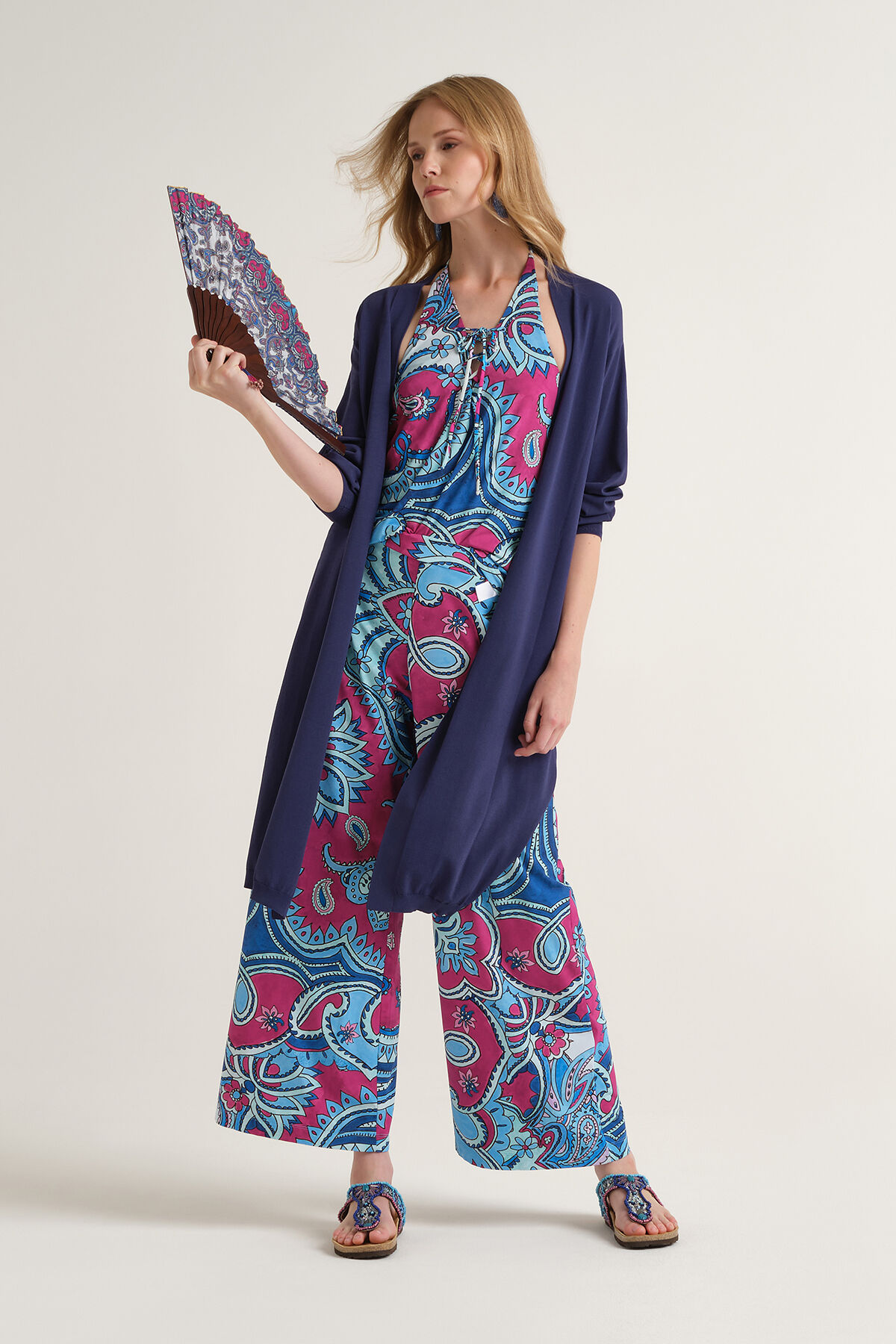 Malìparmi VISCOSE FRESH CARDIGAN NavyBlue JN370877099