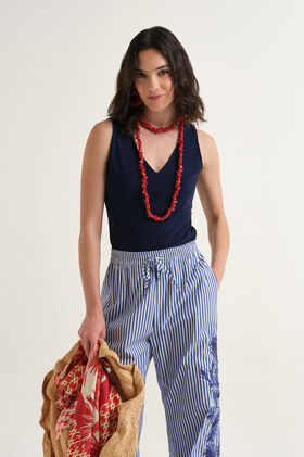 Malìparmi SOFT JERSEY TOP Marineblau JP556470210