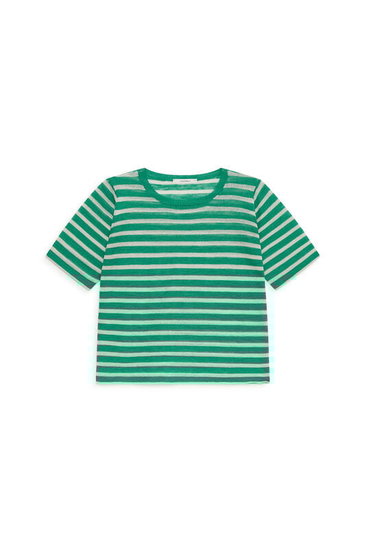 Malìparmi SUMMER LINEN T-SHIRT Green JK028278148