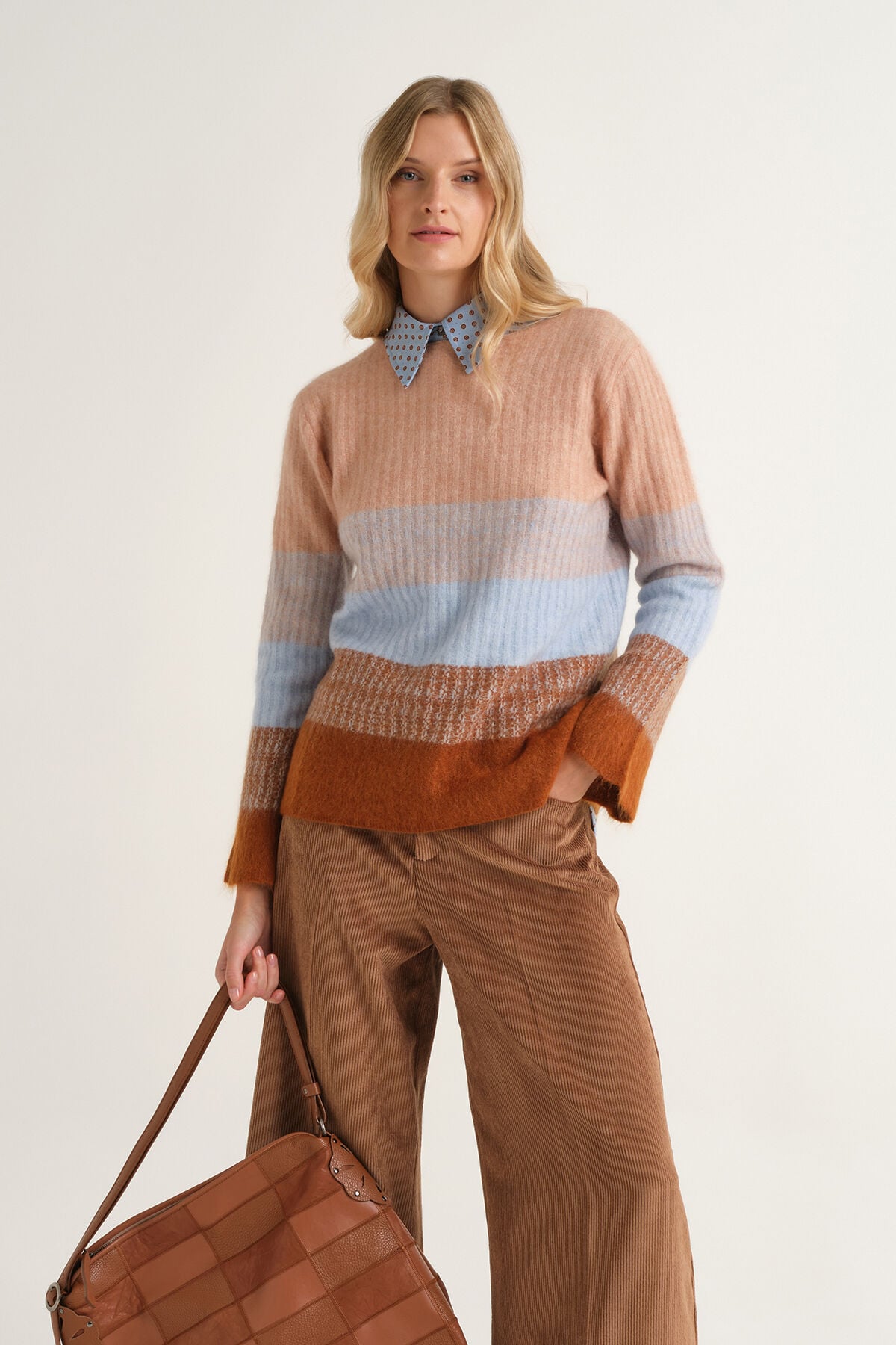 Maliparmi WOOL WINTER SUNSET KNIT Brown JQ513078217 Maliparmi WOOL WINTER SUNSET KNIT Brown JQ513078217