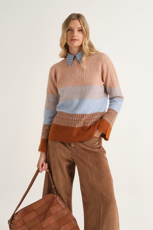 Maliparmi WOOL WINTER SUNSET KNIT Brown JQ513078217 Maliparmi WOOL WINTER SUNSET KNIT Brown JQ513078217
