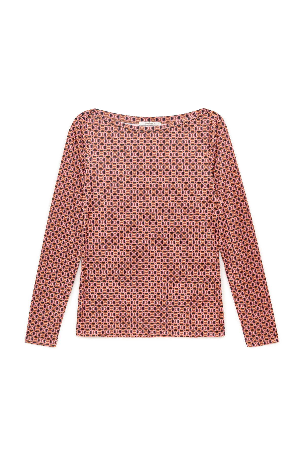 Maliparmi MICRO PRINT JERSEY T-SHIRT Pink JK025770654 Maliparmi MICRO PRINT JERSEY T-SHIRT Pink JK025770654