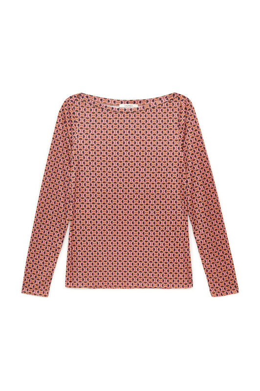Maliparmi MICRO PRINT JERSEY T-SHIRT Pink JK025770654 Maliparmi MICRO PRINT JERSEY T-SHIRT Pink JK025770654
